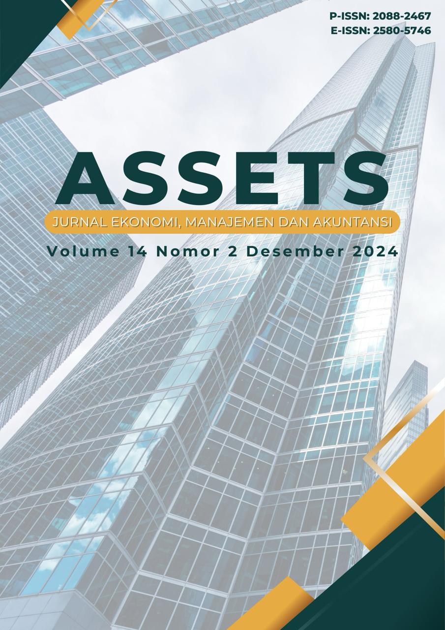 					View Vol. 14 No. 2 (2024): Assets : Jurnal Ekonomi, Manajemen dan Akuntansi
				
