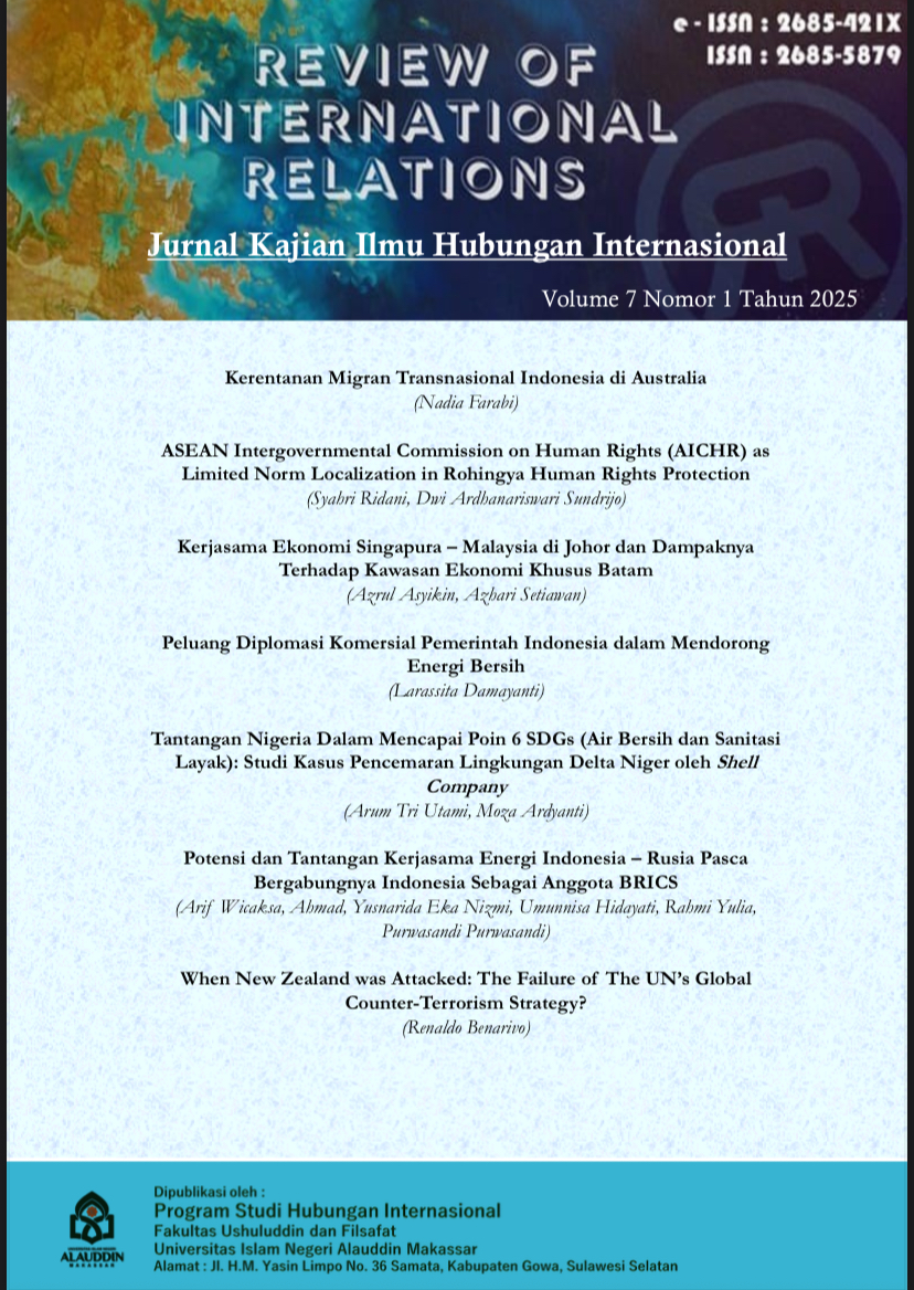 Lihat Vol 7 No 1 (2025): Review of International Relations